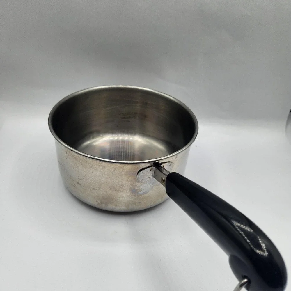 Vintage Revere Ware 1801 Copper Bottom Stainless Steel 1.5 Qt Saucepan 86-D